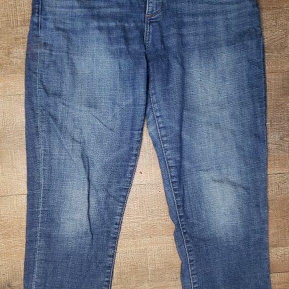 Lucky Brand Jeans Women's Hayden Crop Medium Mid Rise Denim Tapered Raw Hem 4/27 - Picture 3 of 13